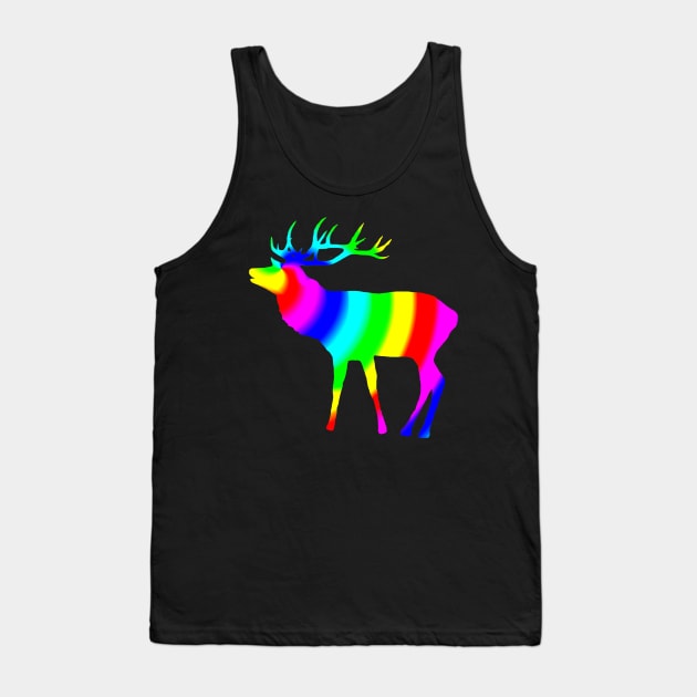 colorful deer, stag wild animal, hunting Tank Top by rh_naturestyles